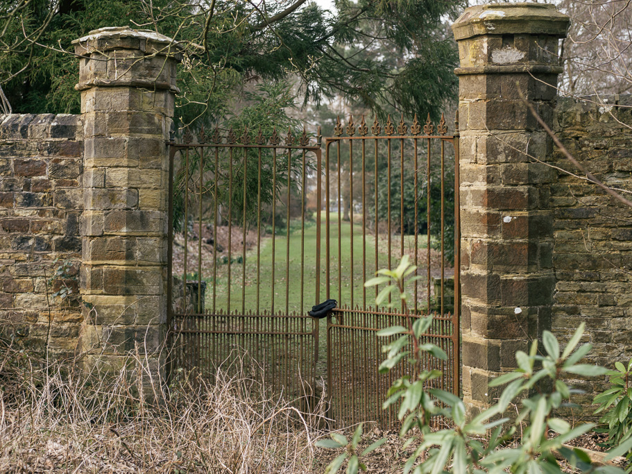Photo Anatomy of an English country estate. The old stone gates for the big house garden.