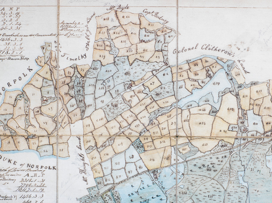 Photo Anatomy of an English country estate. An old map of the estate